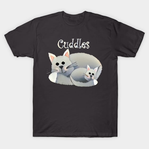 Kitty Cuddles T-Shirt by AlondraHanley